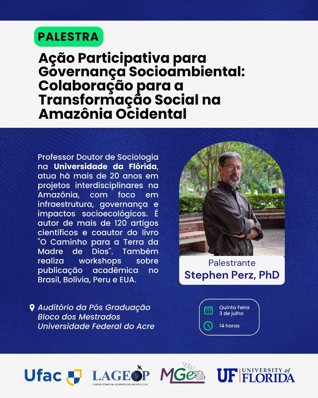 Palestra sobre Governança Socioambiental na Amazônia Ocidental