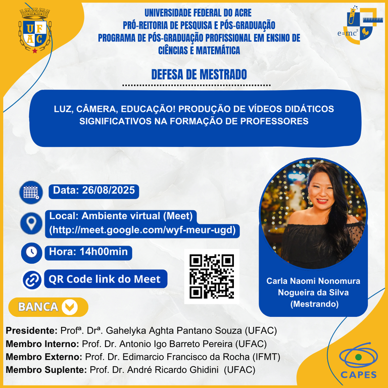 Convite Defesa Carla Naomi