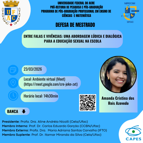 Convite Defesa de Mestrado Amanda Cristina