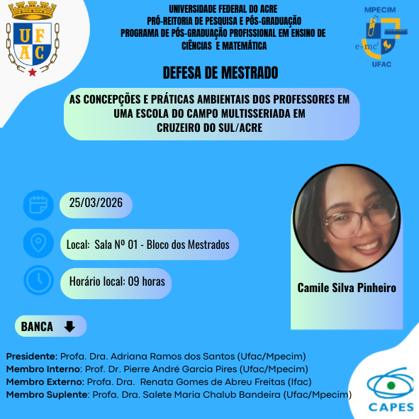 Convite Defesa de Mestrado Camile