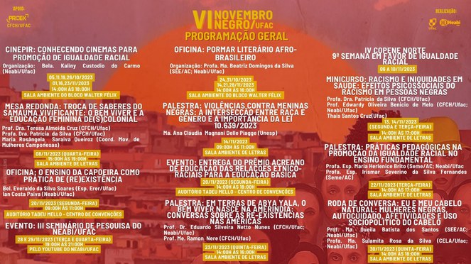 Folder da programação do VI Novembro Negro Folder da programação do VI Novembro Negro