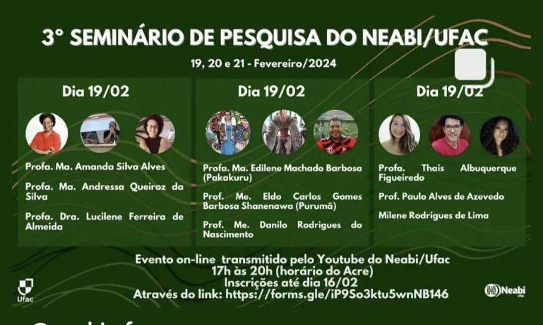 3 seminário de pesquisa do neabi 3 seminário de pesquisa do neabi