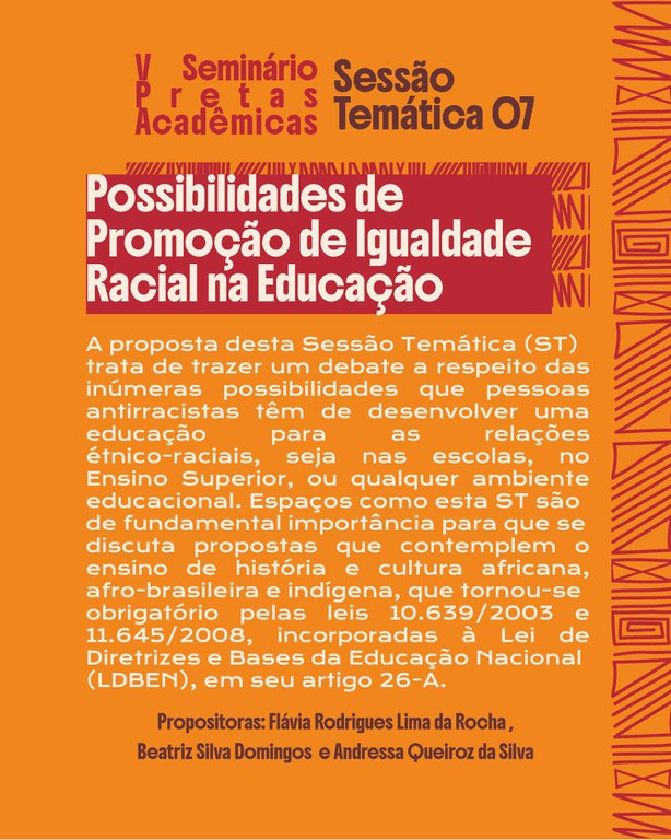 V Seminário Pretas Acadêmicas