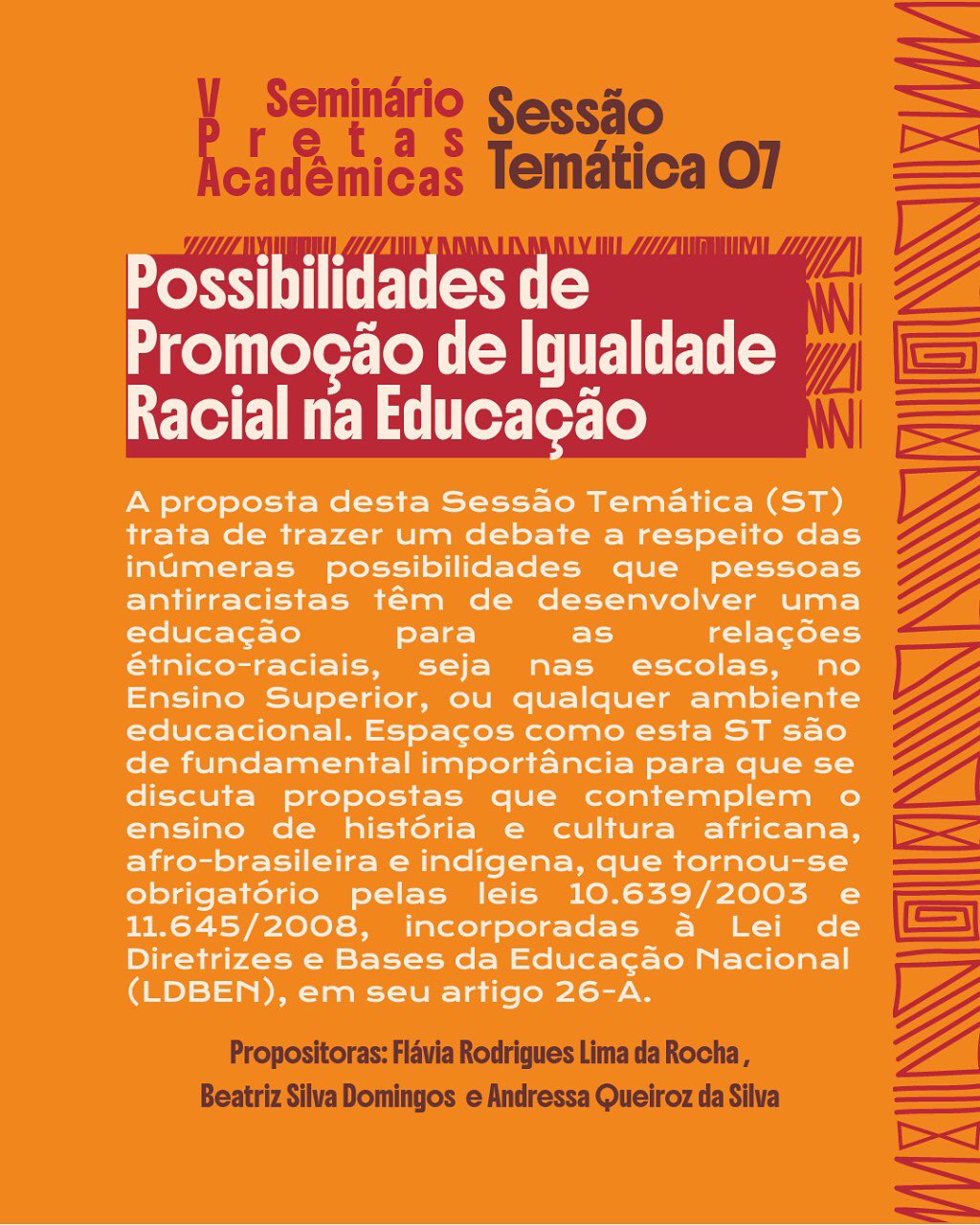 V Seminário Pretas Acadêmicas V Seminário Pretas Acadêmicas