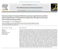 Characterization of transient differential pressure signal features and flow pattern identification in horizontal two-phase flow through a constriction with machine learning models