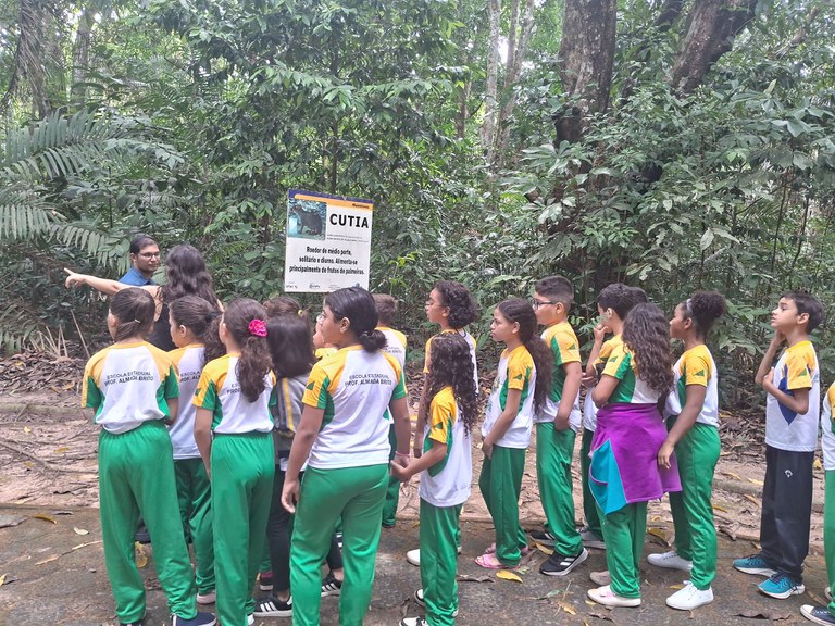 Guiando as crianças na visita