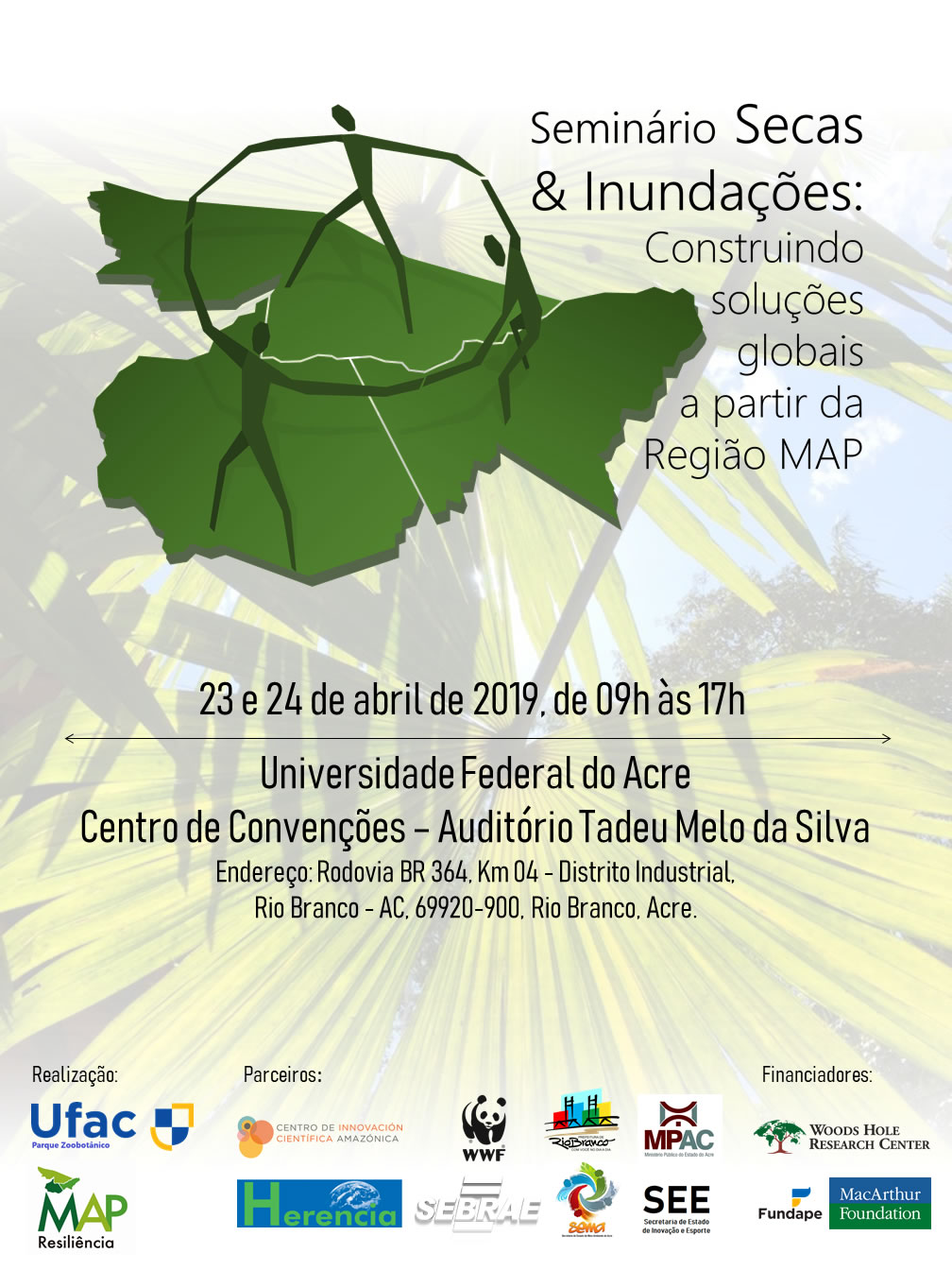 Cartaz do seminário Secas & Inundações