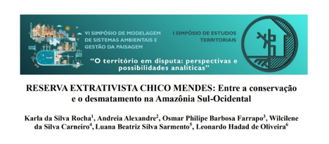 Resex Chico Mendes é barreira contra desmatamento, aponta pesquisa