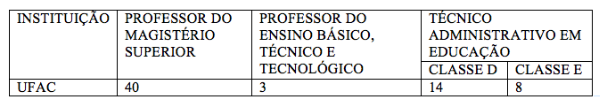 Provimentos de cargos de docentes e técnico-administrativos para 2020