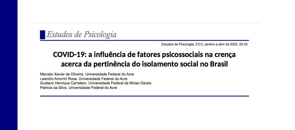 Artigo aborda influência política sobre isolamento na pandemia Artigo aborda influência política sobre isolamento na pandemia