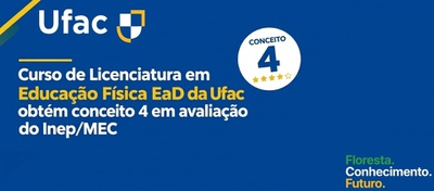EaD em Educação Física da Ufac é avaliada com nota 4 pelo Inep