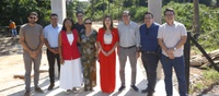 Reitora visita obra da passarela do curso de Medicina Veterinária